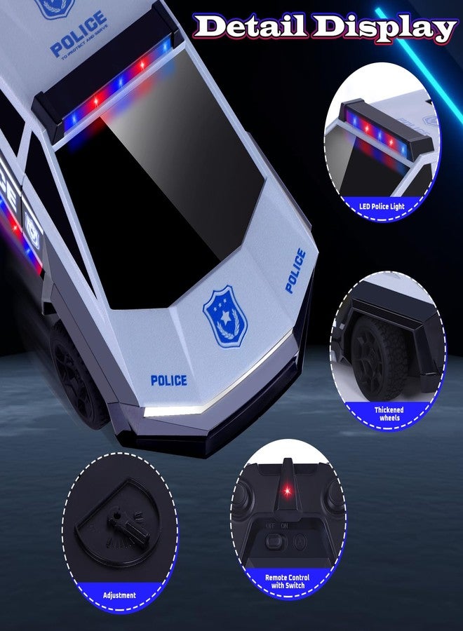 Sumsoltic سيارة تحكم عن بعد من Sumsoltic، لعبة سيارة شرطة مزودة بأضواء LED وجهاز تحكم عن بعد بتردد 2.4 جيجاهرتز، شاحنة ألعاب للأولاد، سيارات تحكم عن بعد للأولاد من عمر 4-7 و8-12 سنة - Image 3